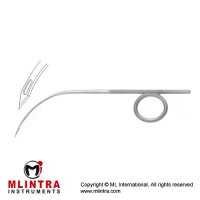 Wright Fascia Needle Oval Hole Stainless Steel, 14 cm - 5 1/2" Width - Length 1 x 6 mm 